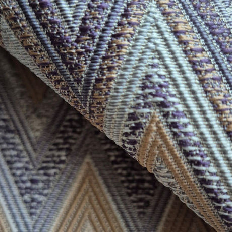 Ziggy W09 Multitone Muted Chevron Woven Fabric – 100% Polyester Upholstery & Curtain Material, Made in Turkey