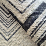 Tela de chenilla Ziggy C06F con diseño de chevrón monocromático: 100 % poliéster para tapicería y cortinas, fabricada en Turquía.