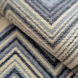 Tela de chenilla Ziggy C06B con diseño de chevron multicolor apagado: 100 % poliéster para tapicería y cortinas, fabricada en Turquía.