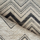Tela de chenilla Ziggy C05F con diseño de chevrón monocromático: 100 % poliéster para tapicería y cortinas, fabricada en Turquía.