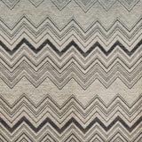 Tela de chenilla Ziggy C05F con diseño de chevrón monocromático: 100 % poliéster para tapicería y cortinas, fabricada en Turquía.