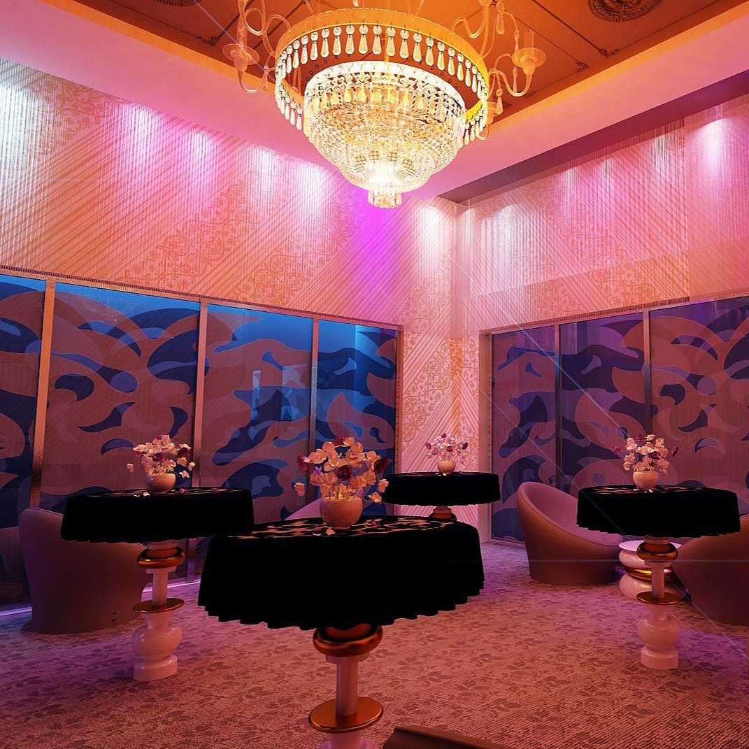 Diseño de interiores y acondicionamiento de salones de bodas en Estambul, Turquía: Glamour contemporáneo