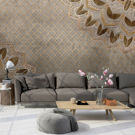 Brown Berlin Mandala Wallpaper