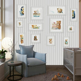 Cute Bears in Frames Kids Wallpaper - Soft Pastel Animal-Inspired Wall Décor