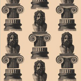 Papel pintado de la estatua de Sócrates sobre una columna: disponible en versiones impresas y en relieve para una elegancia clásica.