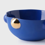 Cosmopolitan Porcelain Bowl Blue, 300 ml – Elegant Home Décor With 24K Gold Details for Stylish Interiors
