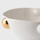 Cosmopolitan Porcelain Bowl White, 1000 ml – Elegant Home Décor With 24K Gold Details for Stylish Interiors