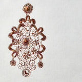 Earring Beige Hand Embroidered Linen Cushion – Elegant Home Décor Accent for Stylish Interiors