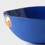 Cosmopolitan Porcelain Bowl Blue, 1000 ml – Elegant Home Décor With 24K Gold Details for Stylish Interiors