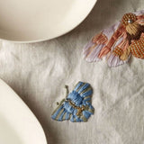 Enchanted Forest - Olive Tree Hand-Painted & Embroidered White Linen Tablecloth – Artistic Elegance for Sophisticated Dining