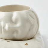 Sleeping Beauty Cup, 260ml & Pillow Set, White - Elegant Tableware With 24K Gold Details for Stylish Interiors