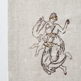 Relief "Harp" Hand Embroidered Linen Napkin Set Of Two – Elegant Table Linen Décor for Stylish Tables