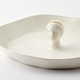 Arete Porcelain Serving Plate – Elegant Tableware With 24 K Gold Details for Stylish Dining