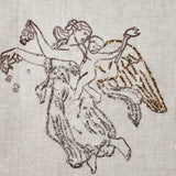 Relief "Mother" Hand Embroidered  Linen Napkin Set Of Two – Elegant Table Linen Décor for Stylish Tables