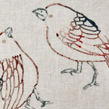 Enchanted Forest, Praying Birds Hand Embroidered Linen Napkin Set Of Two – Elegant Table Linen Décor for Stylish Tables