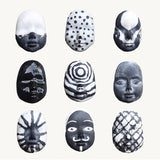 9 Piece Face Mask Set - Handmade Clay Face Mask Set – Unique Artistic Accessory